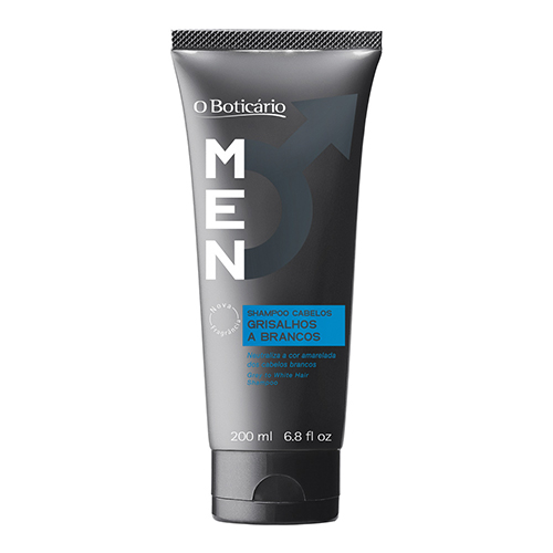 Men Shampoo Cabelos Grisalhos A Brancos, 200Ml