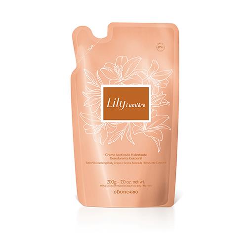 Refil Lily Creme Acetinado Desodorante Hidratante Corporal Lumier 200G